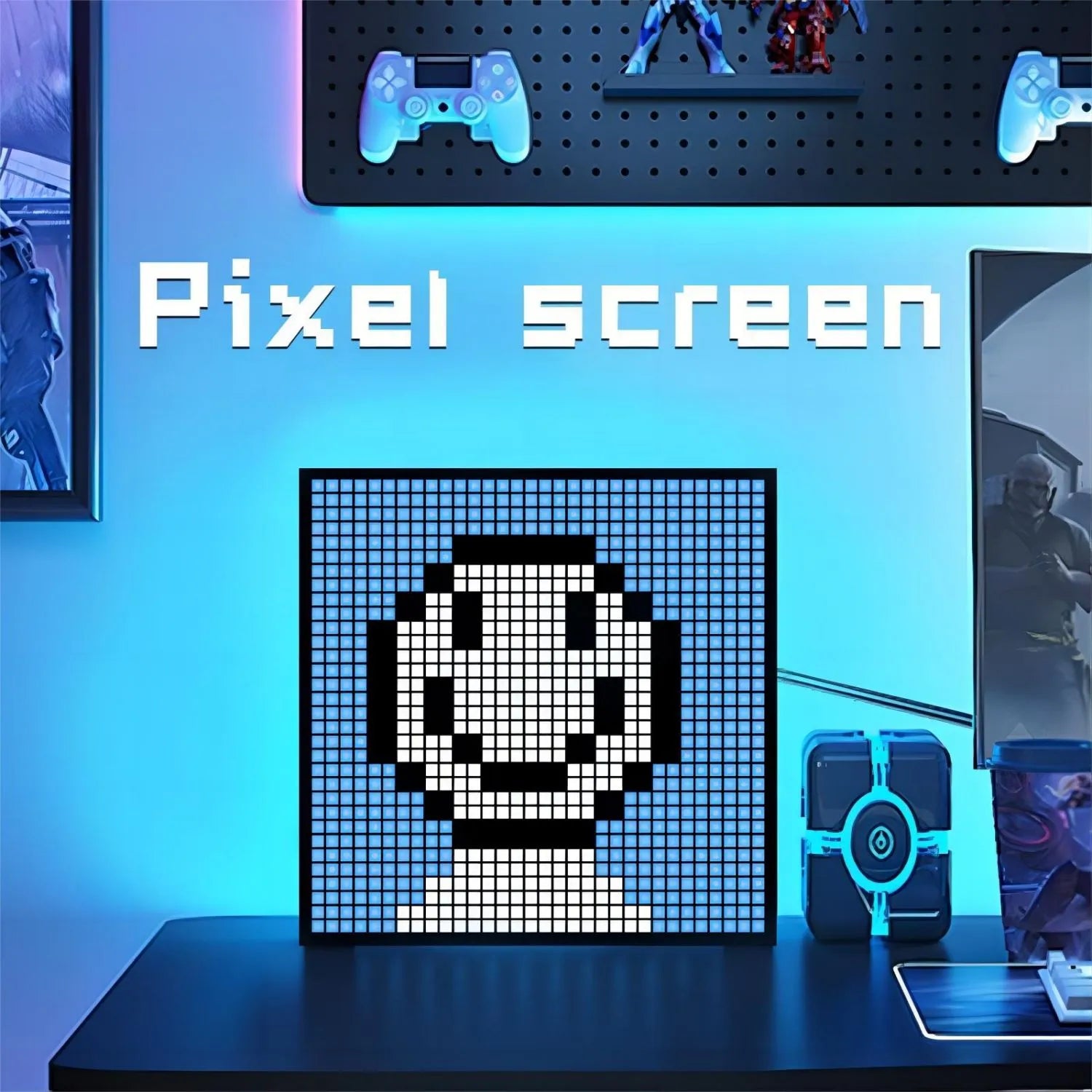 Afralia™ LED Pixel Display: Bluetooth App Control for Gaming Room Decor & Animation Frame