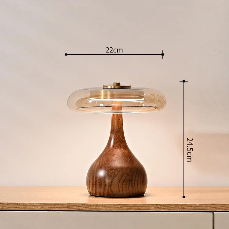 Afralia™ Andi Walnut Table Lamp for Living Room Bedroom Study Hotel Creative French Style