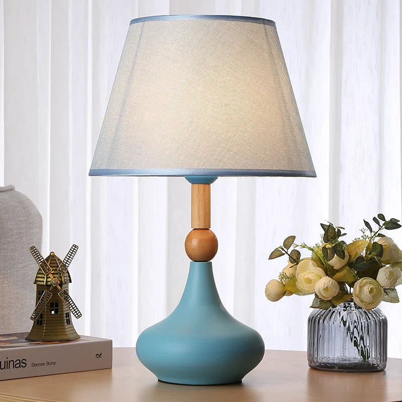 Afralia™ Nordic Modern Bedroom Lamp with Remote Control, Warm & Creative Nightstand Light
