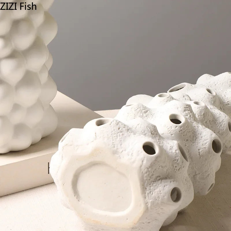 Afralia™ Ceramic Vase Set with Artificial Flowers for Stylish Home Decor