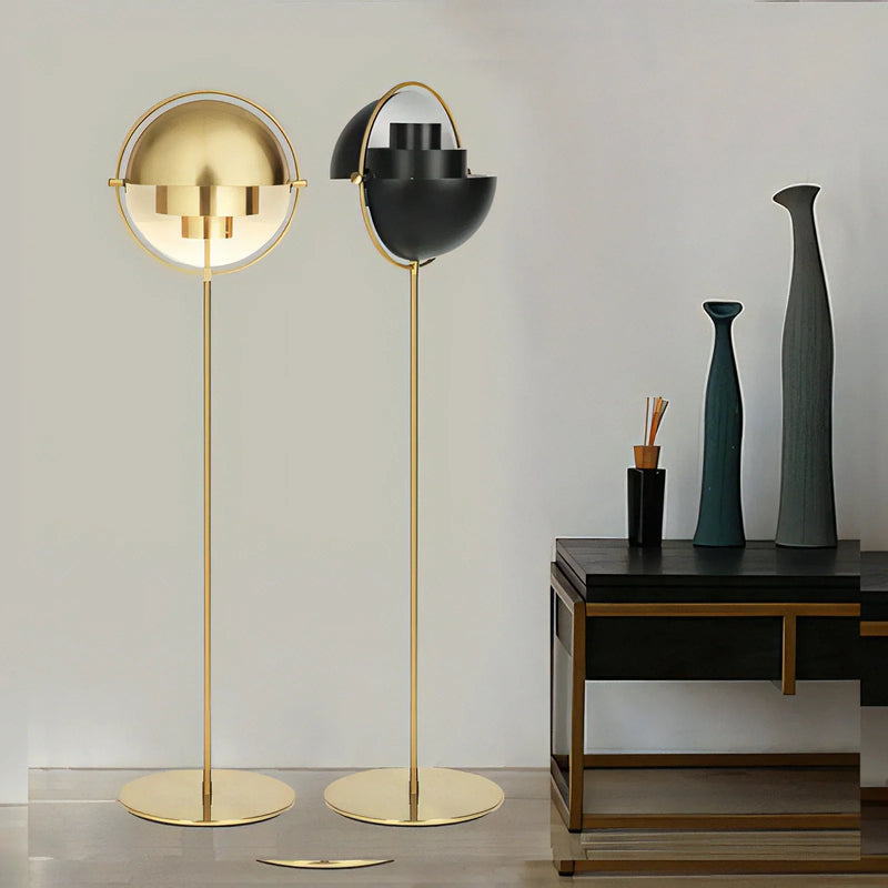 Afralia™ Copper Floor Lamp Modern Metal Standing Light for Living Room Bedroom