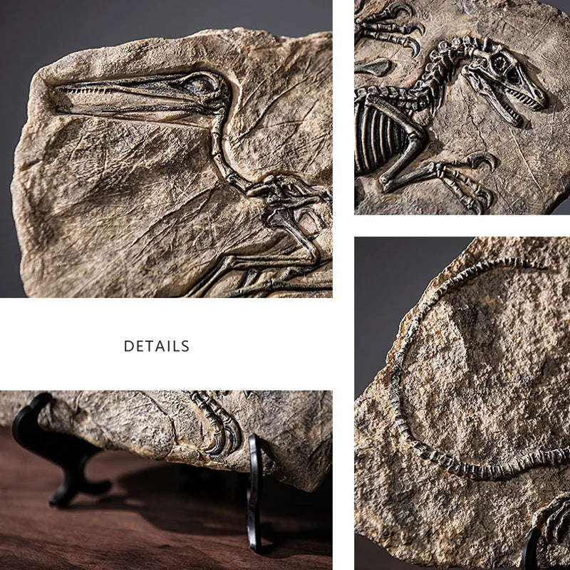 Afralia™ Dinosaur Fossil Resin Craft Figurine | Home Office Sculpture Decoration