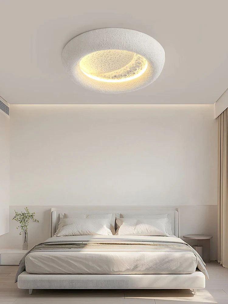 Afralia™ Modern Moon Cream Ceiling Lamp for Bedroom Living Room Children's Room