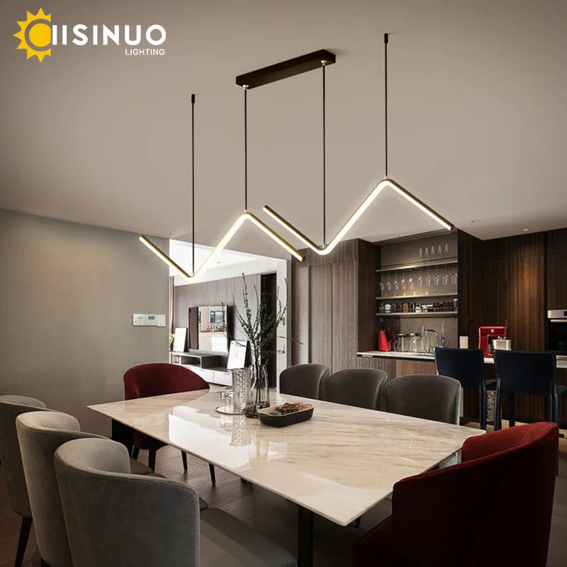 Afralia™ Modern LED Pendant Light Adjustable Luminaire for Home Decoration Lighting
