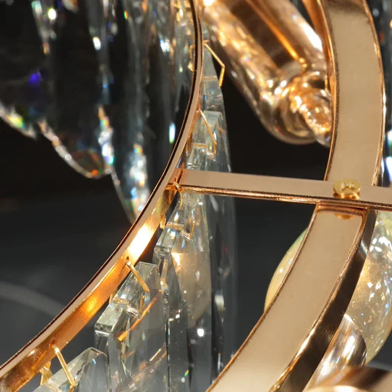 Afralia™ Crystal Chandelier Pendant Light Modern Minimalist Luxury Lighting