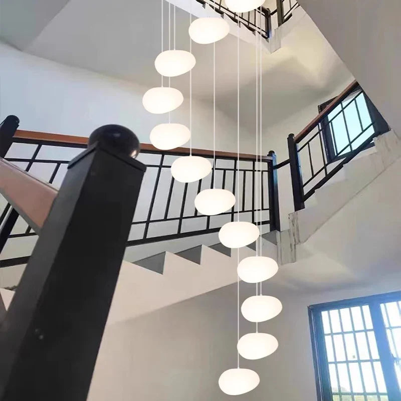 Afralia™ Modern LED Pendant Light Chandeliers for Living Room Staircase Indoor Lighting