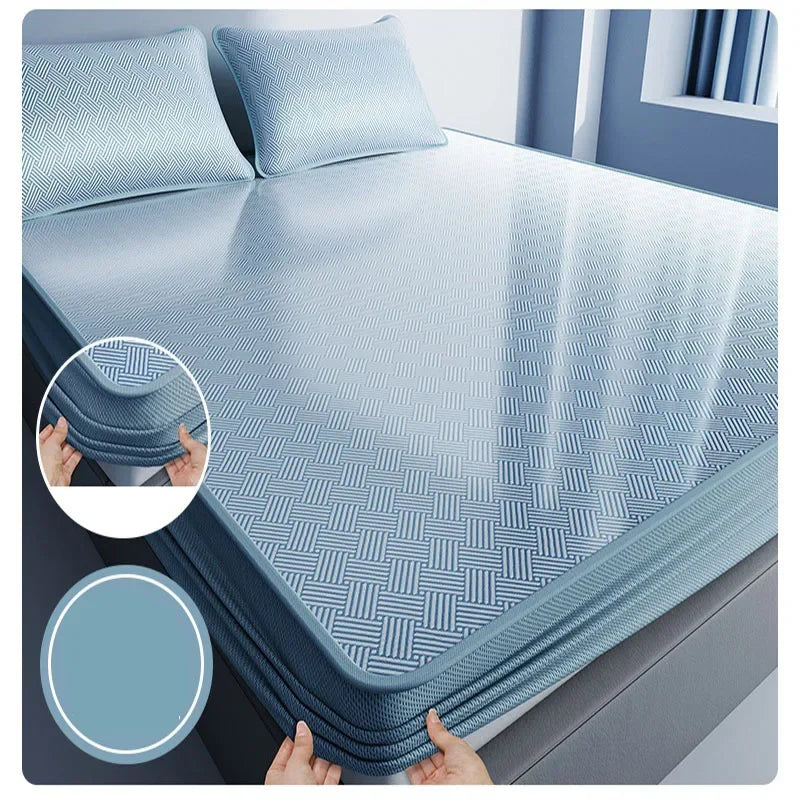 Afralia™ Cooling Jacquard Fitted Sheet: Skin Friendly, Breathable Single Mattress Protector