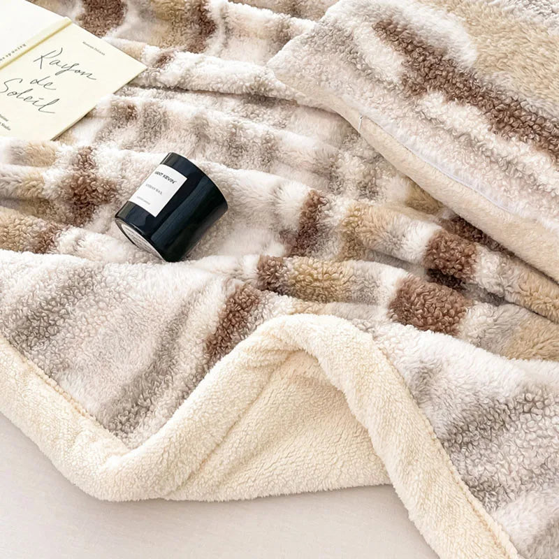 Afralia™ Luxury Rabbit Plush Blanket: Soft, Thick, Multifunctional Bedspread for Home and Office