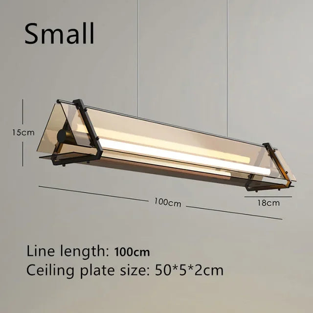 Afralia™ Amber LED Pendant Lamp Modern Glass Dining Table Kitchen Fixture