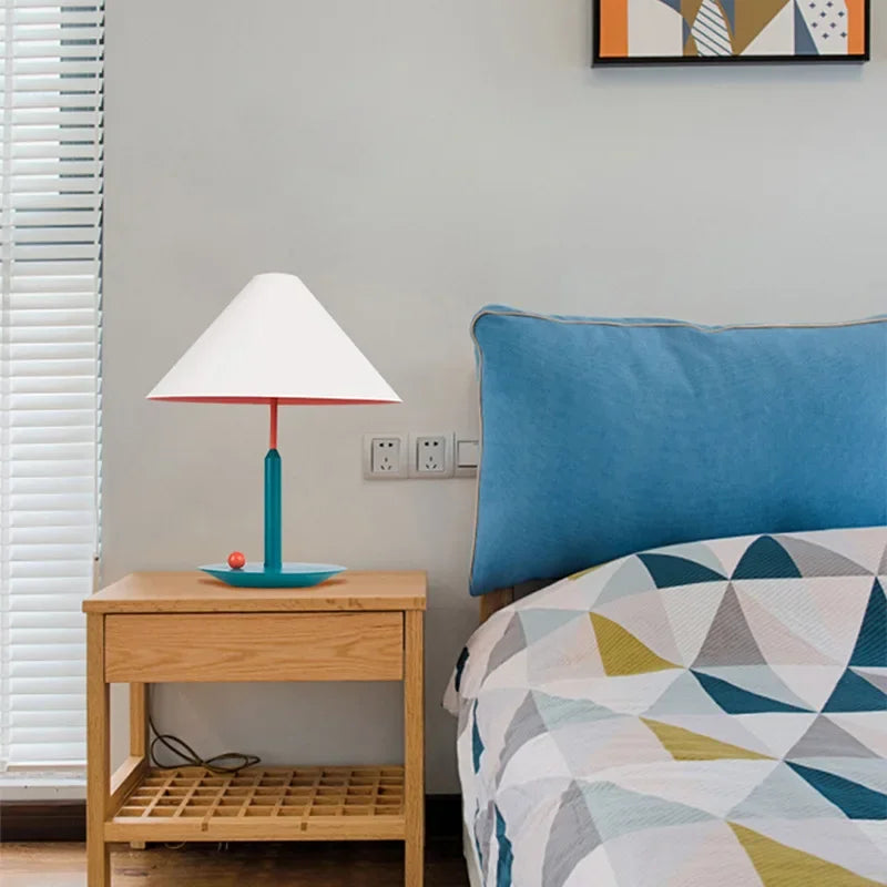 Afralia™ Scandinavia Metal Desk Lamp with E27 Led Bulb for Bedroom