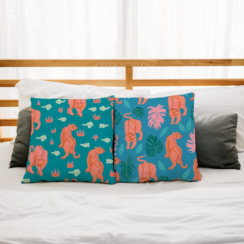 Tiger Autumn Farmhouse Pillowcase for Sofa Bed Cushions Cover by Afralia™