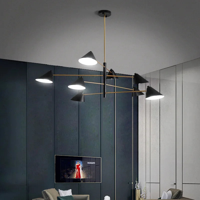 Afralia™ Cone Pendant Light: Minimalist Art Chandelier for Home Living Dining Room