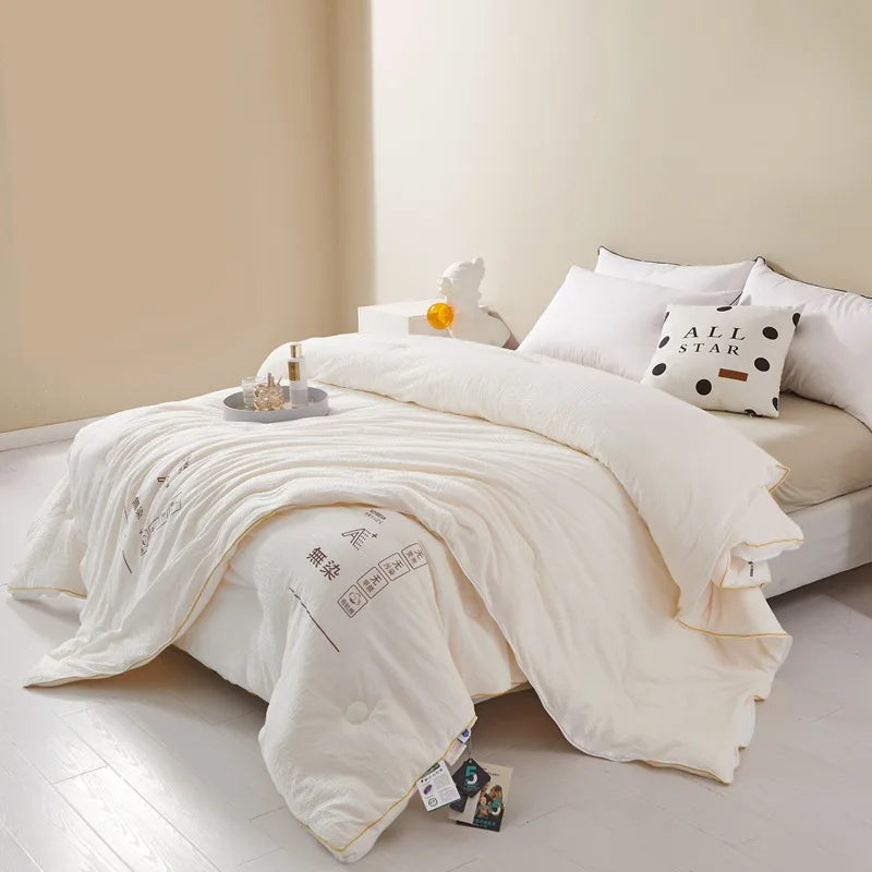 Afralia™ Cozy Soy Fiber Quilt: Soft, Warm, and Skin-friendly Bedding Solution