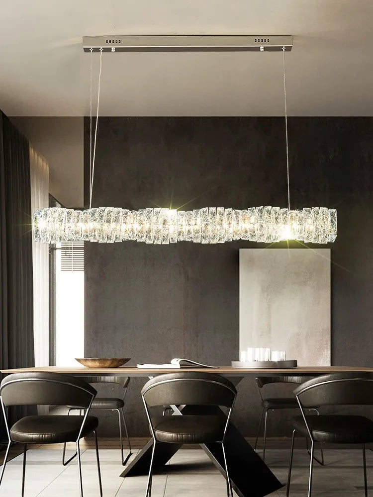 Afralia™ Crystal Ceiling Chandelier: Luxury Nordic LED Lighting Fixture for Restaurant, Bar, and Home