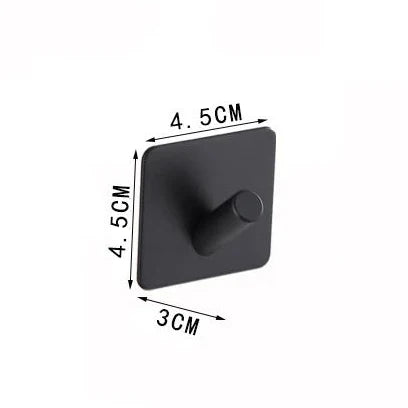 Afralia™ Stainless Steel Wall Hook for Bathroom and Kitchen - Black Robe Hook