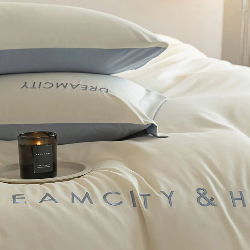 Afralia™ Color Matching Bedding Set: Smooth & Breathable Duvet Cover for All Seasons