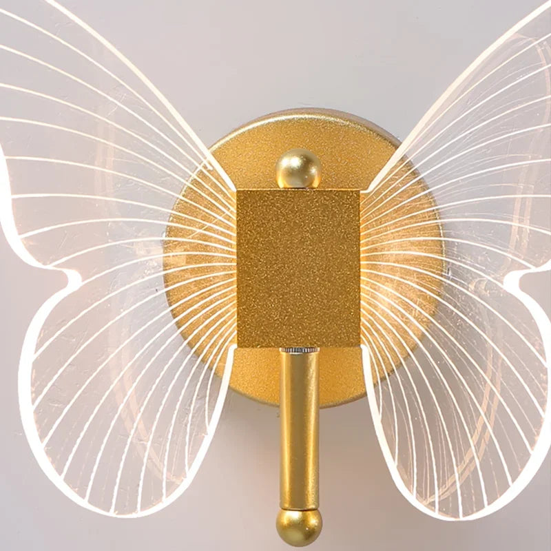 Afralia™ Butterfly Wall Lamp: Nordic Style Indoor Lighting Fixture for Bedroom and Living Room