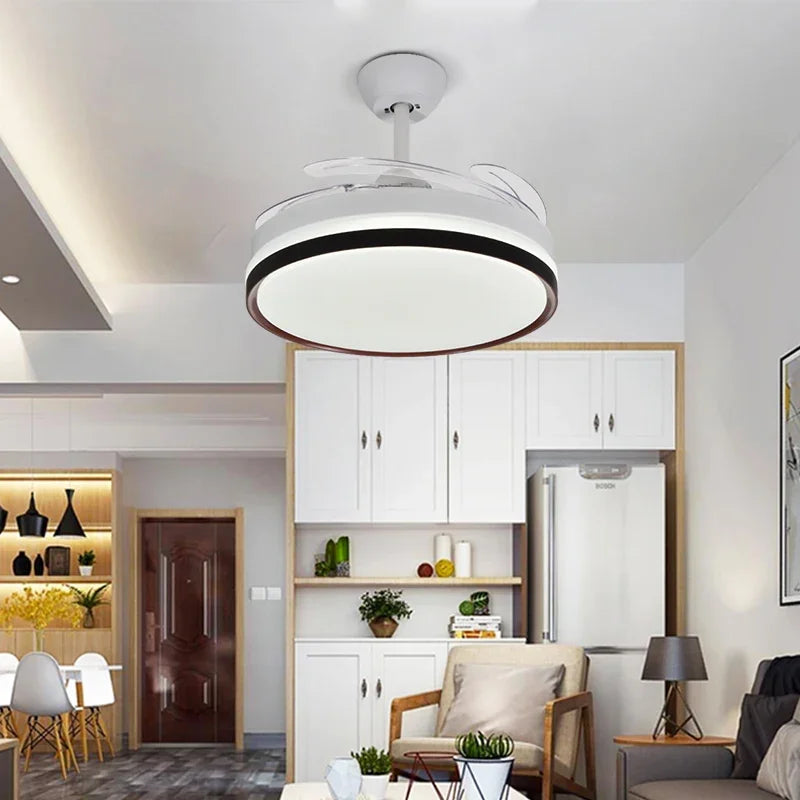 Afralia™ 48 Inch Dimmable Decorative Ceiling Fan with Remote Control and LED Light