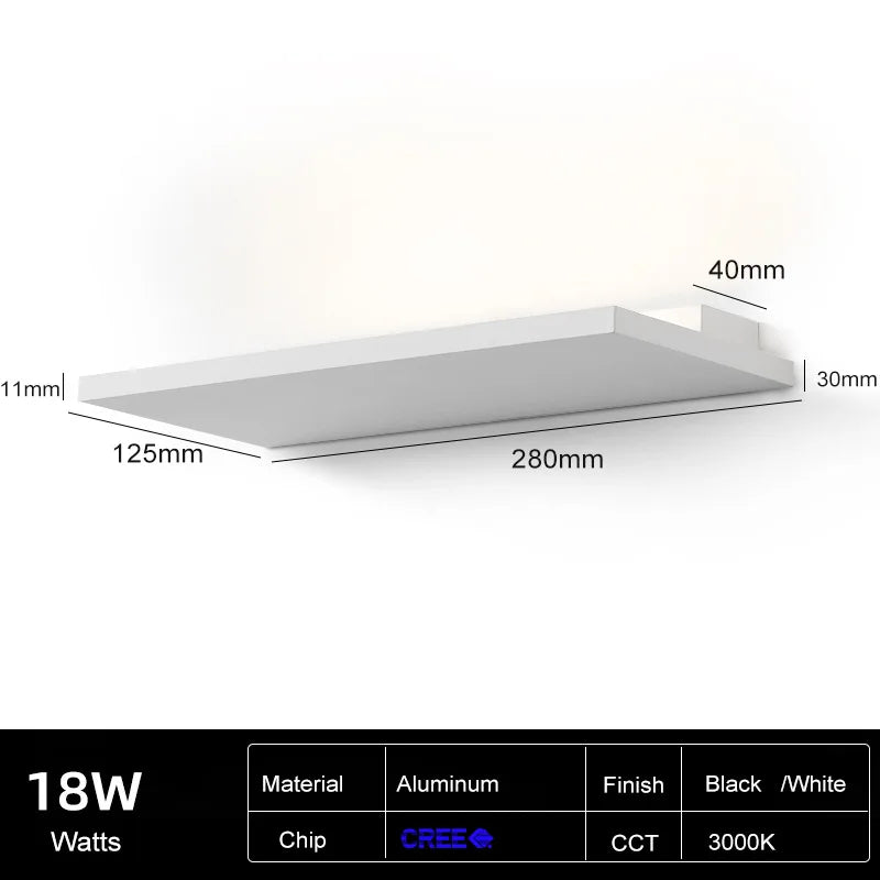 Afralia™ LED Wall Light Aluminum Bedroom Living Room Decor Sconce Fixture