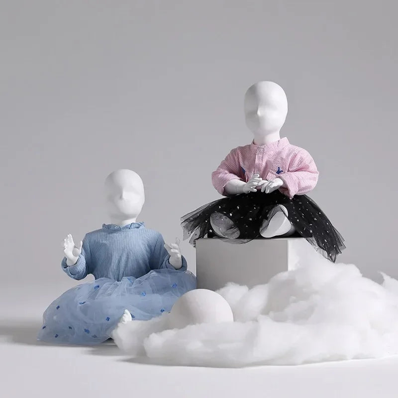 Afralia™ Kids Full Body Mannequins for Children's Clothing Store - Child Display Stands