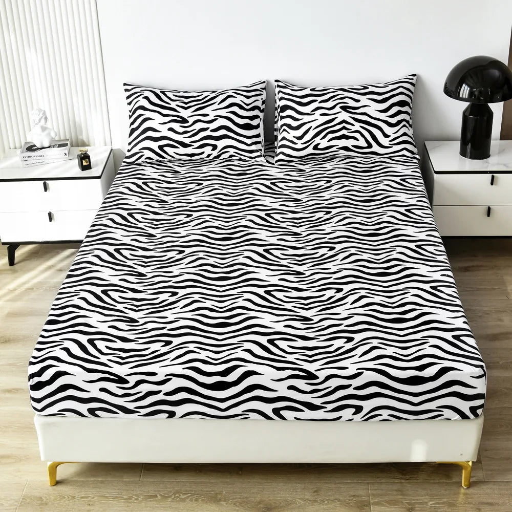 Afralia™ Night Sky Moon Fitted Sheet Set - 3Pcs, All Season Bedspread