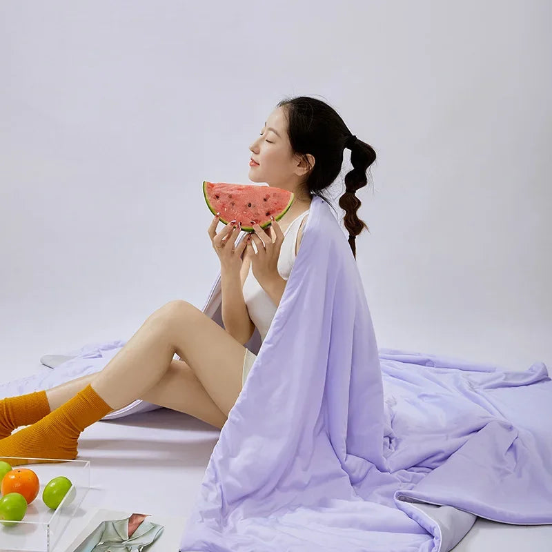 Afralia™ Multicolored Summer Cooling Blanket: Lightweight & Comfortable Quilted Quilt