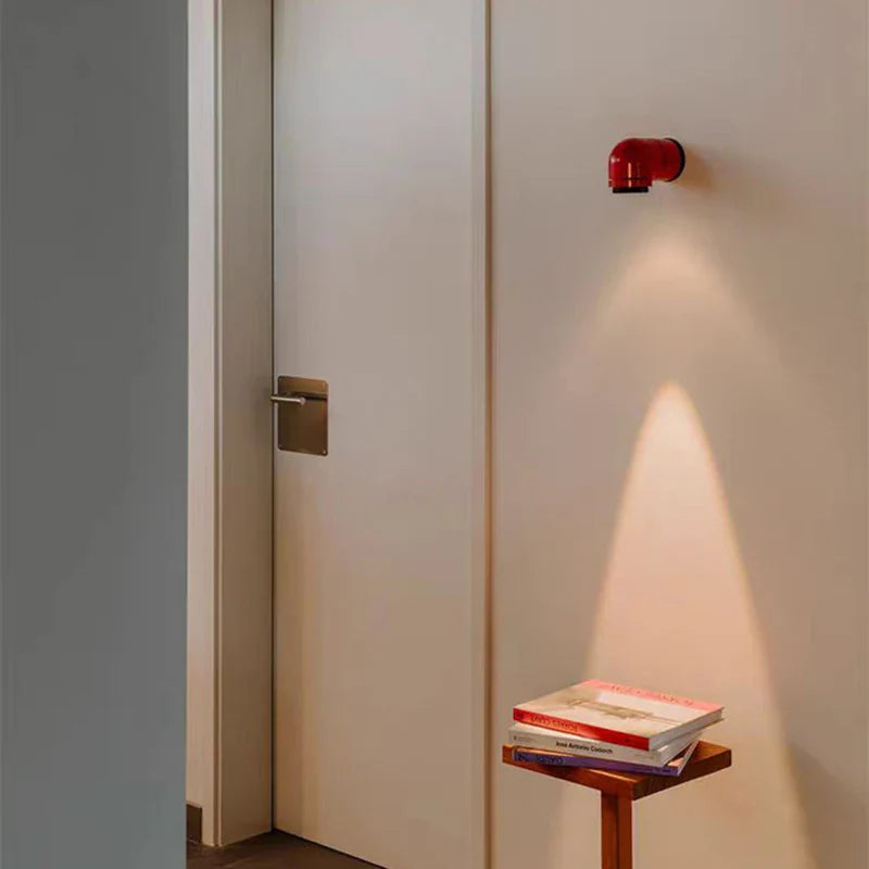 Afralia™ LED Wall Light White Red PVC 4000K Modern Sconce for Bedroom Living Room