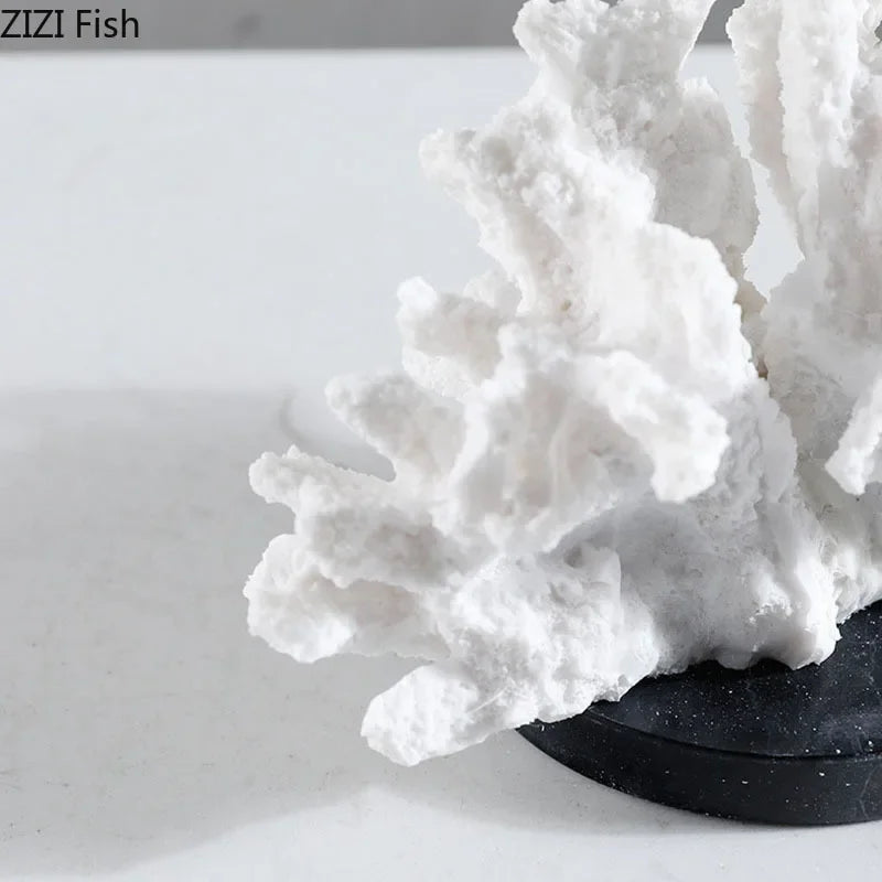 Afralia™ Coral Resin Sculpture: Modern Desk Decor & Artwork Crafted Landscape Ornaments