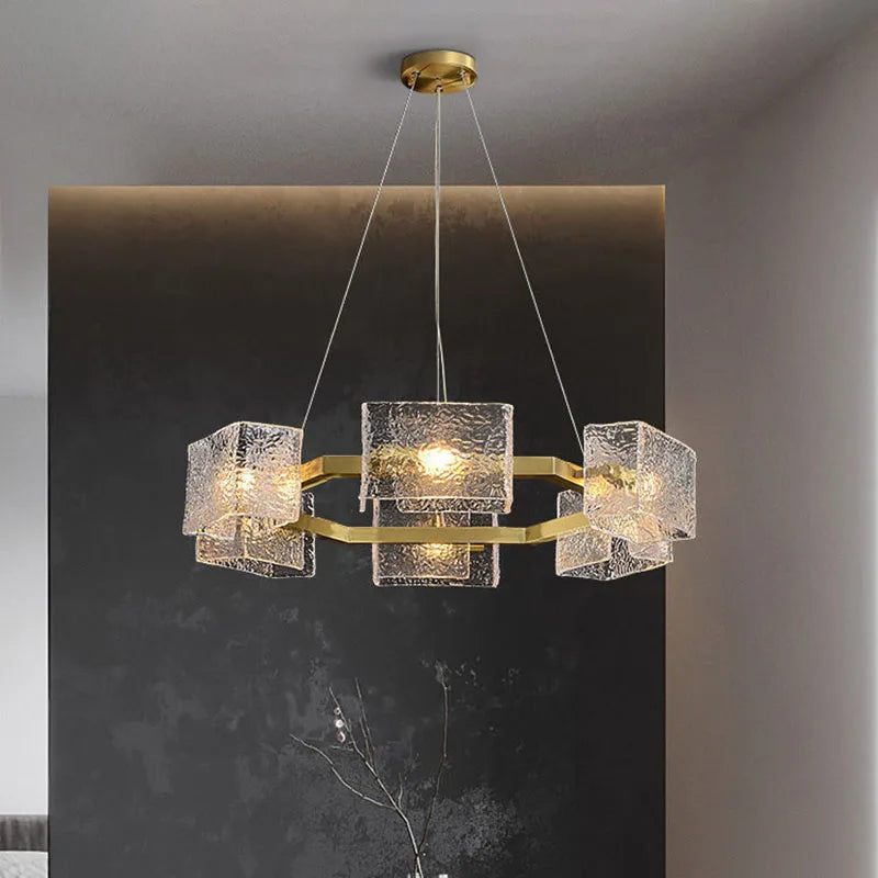 Afralia™ Water Glass Chandeliers: Creative Living Room & Dining Room Lighting Fixtures