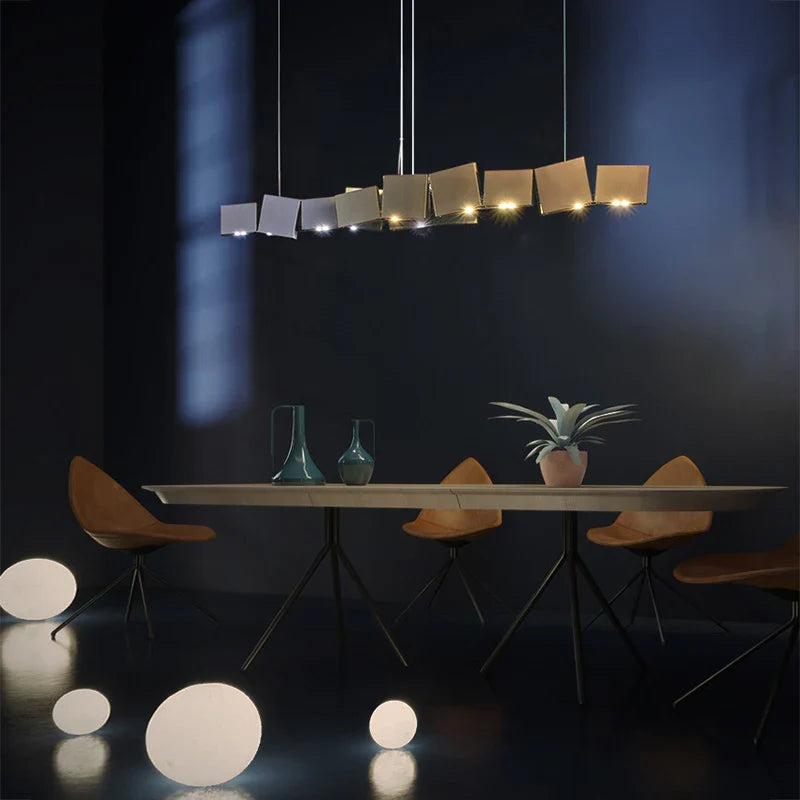Afralia™ Box Shape Pendant Light for Dining Table Bar Kitchen Island Decor