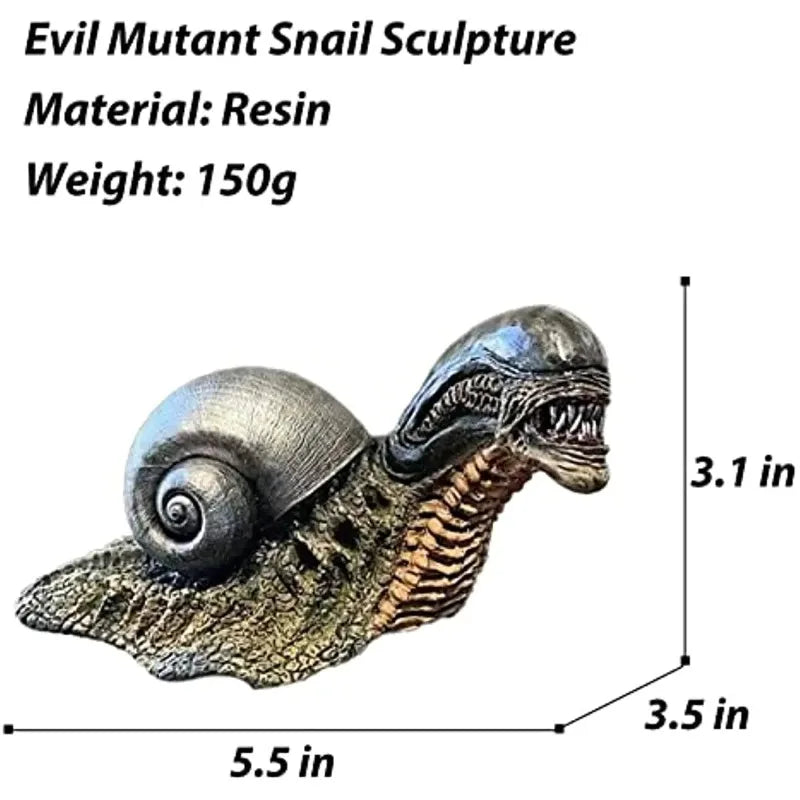 Afralia™ Evil Snail Resin Statue: Unique Home Office & Garden Decor