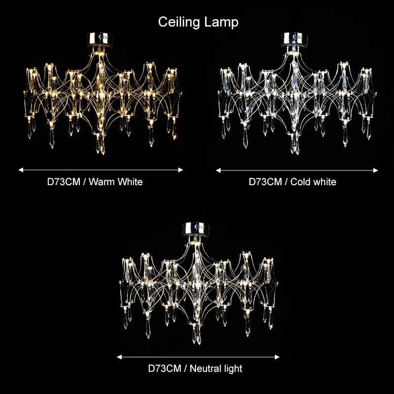 Afralia™ Crystal Chandelier Pendant Light for Home Decor Lighting