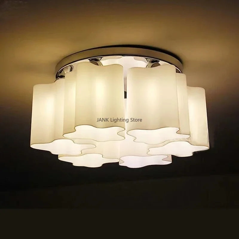 Afralia™ Cloud Glass LED Ceiling Light: Modern Minimalist Circular Design for Bedroom, Hallway, Restaurant