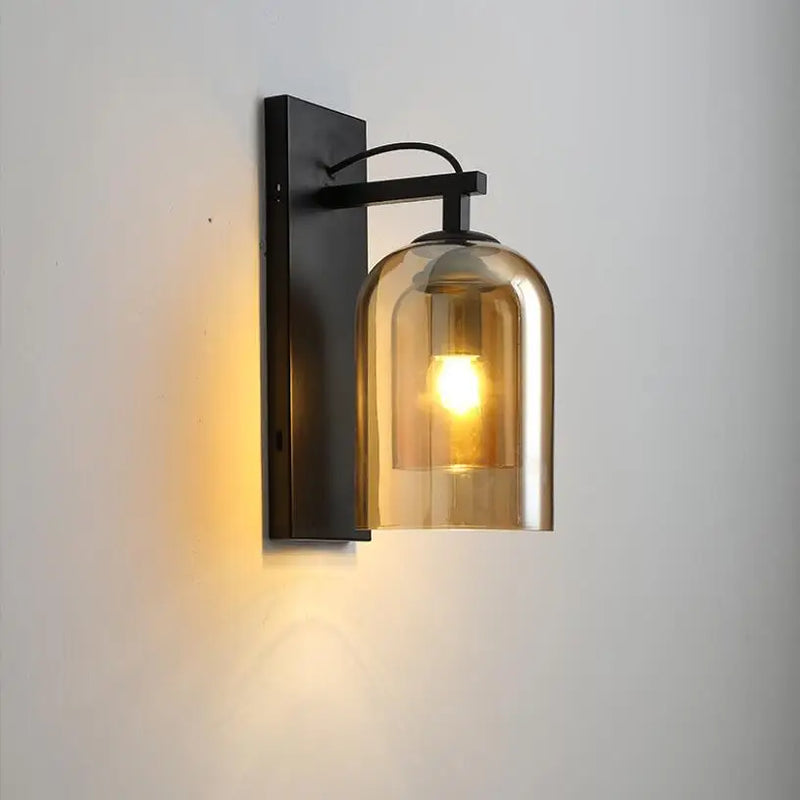 Afralia™ Glass Wall Light: Industrial Creative Loft Luminaires for Living Room Decor