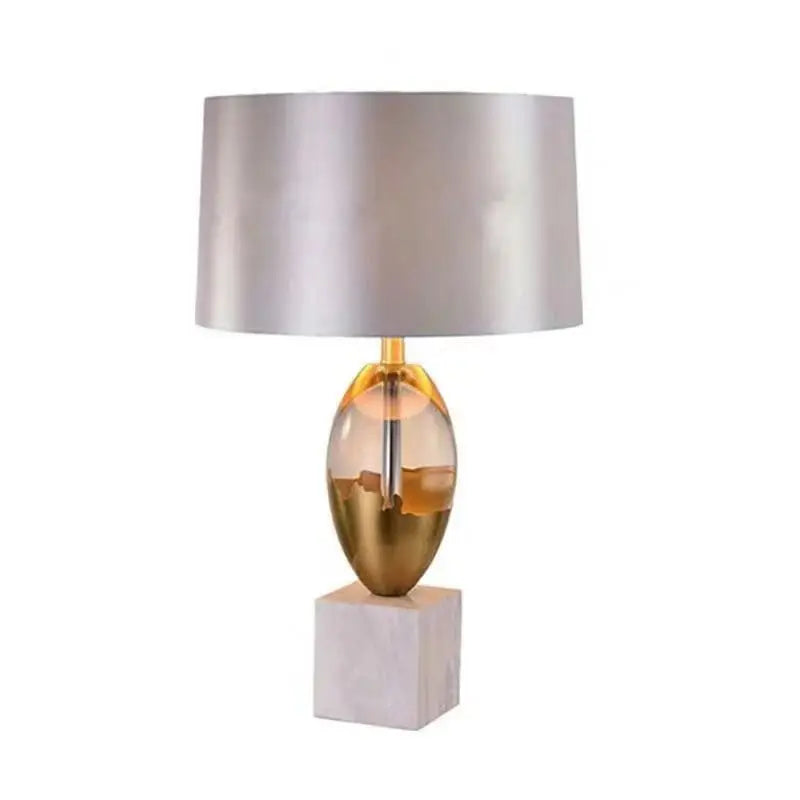 Afralia™ Crystal Fabric Table Lamp: Nordic Design for Bedside, Desk, Living Room & Bedroom