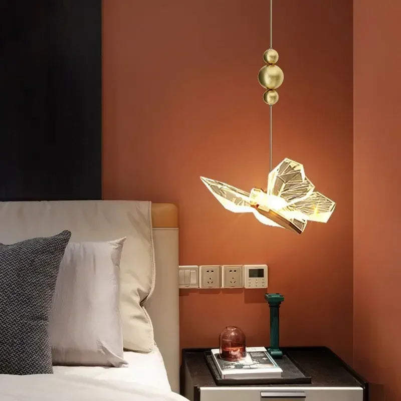 Afralia™ Modern Light Luxury Bedroom Bedside Chandelier