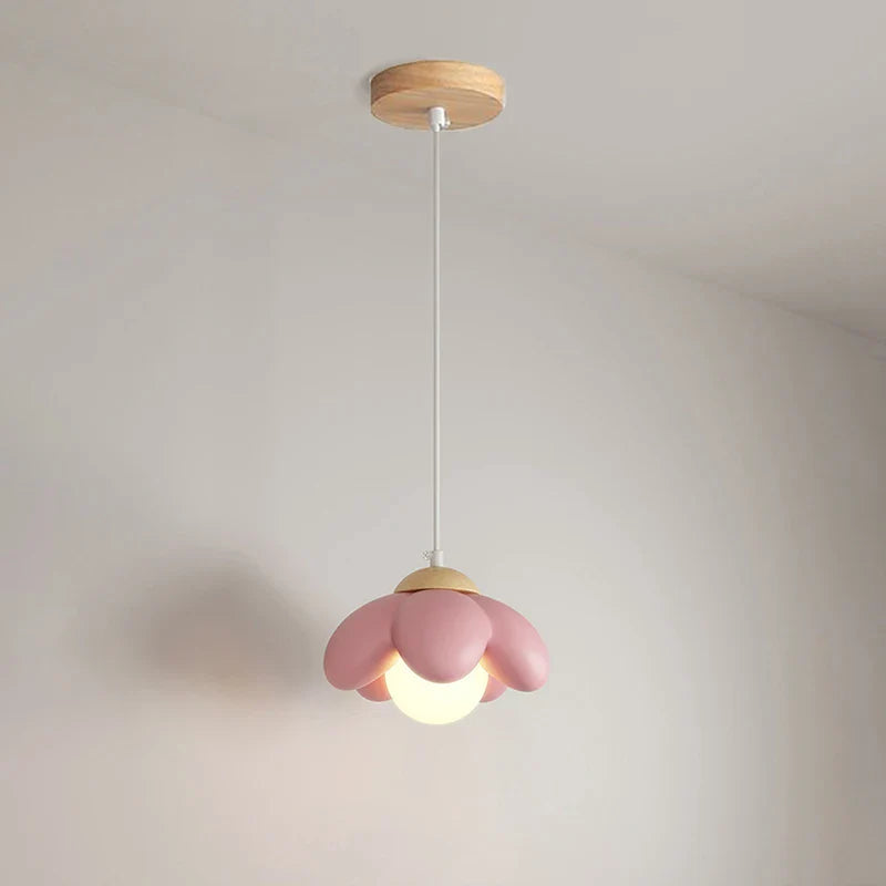 Afralia™ Cream Flower Pendant Light: Modern Nordic Styling Chandelier for Bedroom & Living Room