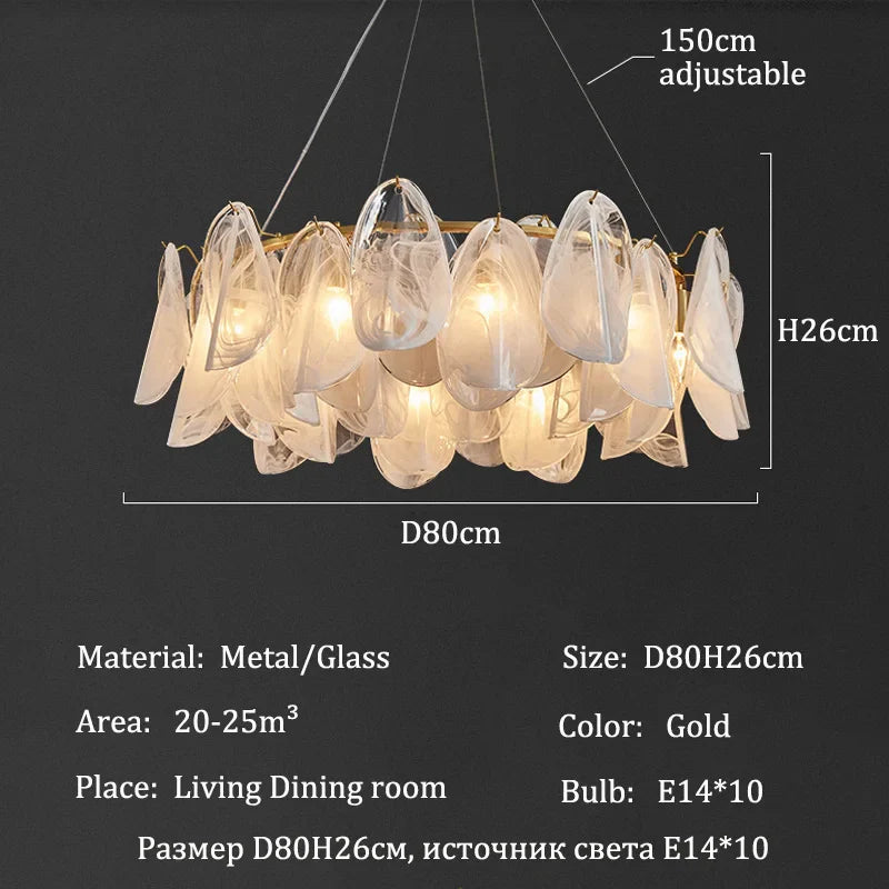 Afralia™ Glass Chandelier Pendant Lights for Luxury Home Decor