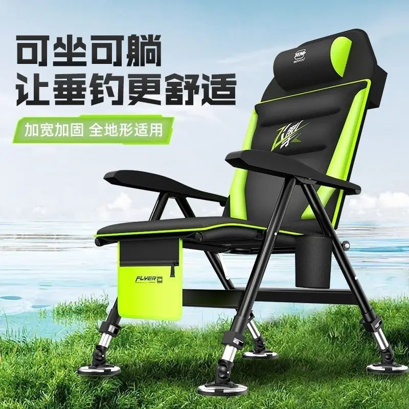 Afralia™ Foldable Fishing Chair - Thick Portable Camping Chair