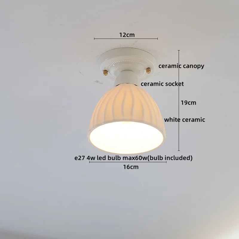 Afralia™ Ceramic LED Ceiling Light for Modern Home Decor & Lighting