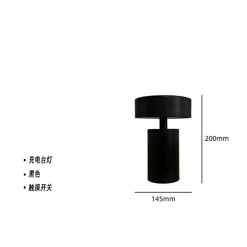 Afralia™ Mushroom Table Lamp Touch Switch USB Charging Wireless Modern Desk Light