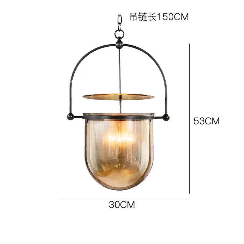 Afralia™ Glass Pendant Light: Vintage Scandinavian Ceiling Lamp for Dining Room, Bar, Bedroom