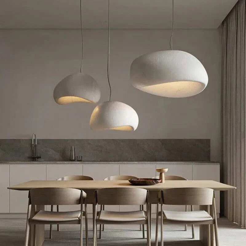 Afralia™ Nordic White Resin Pendant Lights for Living Room Bedroom Home Decor