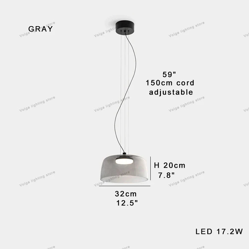 Afralia™ Nordic Glass Pendant Lights - Dimmable LED Ceiling Lamps for Dining Room