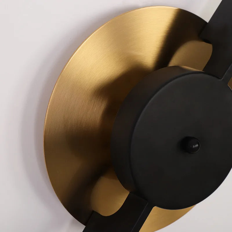 Afralia™ Gold Iron Art Designer Sconce LED Decorative Wall Lamp