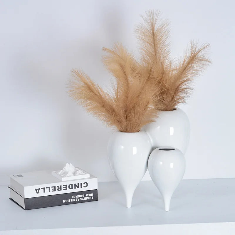 Afralia™ Ceramic Bubble Vase Set - Abstract Handcrafted Flower Arranger Home Decor