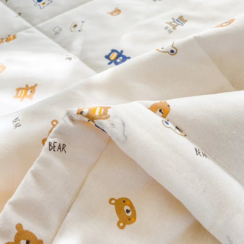 Afralia™ Lightweight Cotton Summer Quilt: Single/Double Machine Washable Air Conditioning Blanket