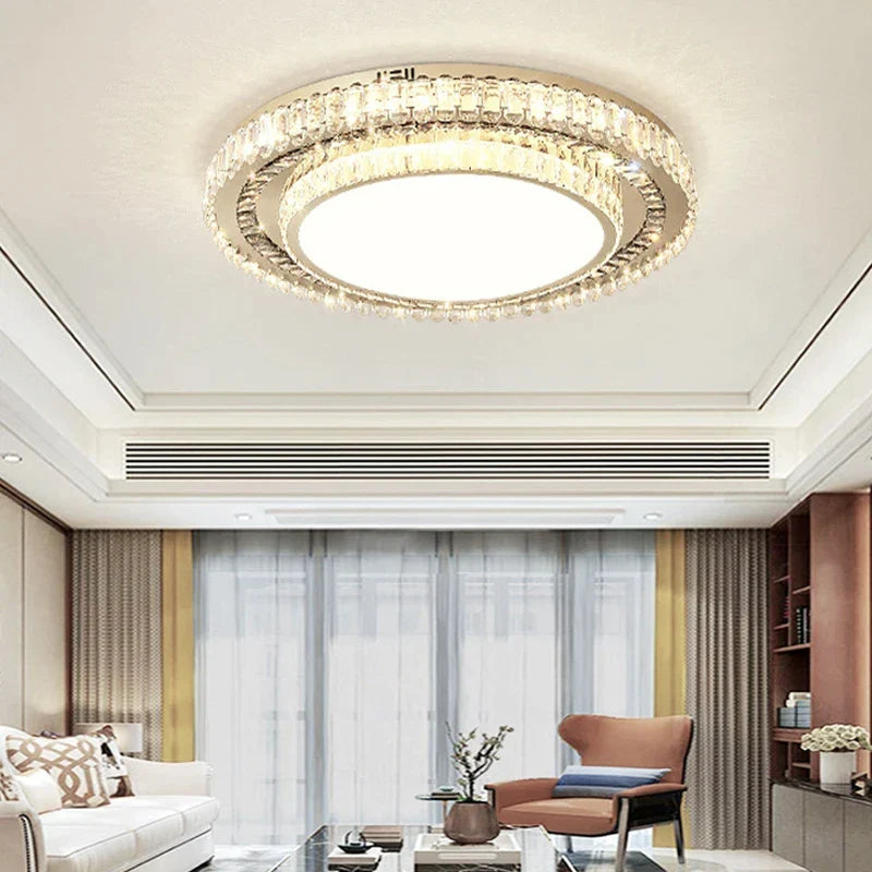 Afralia™ Crystal LED Ceiling Light: Modern European Design for Bedroom and Living Room Decor