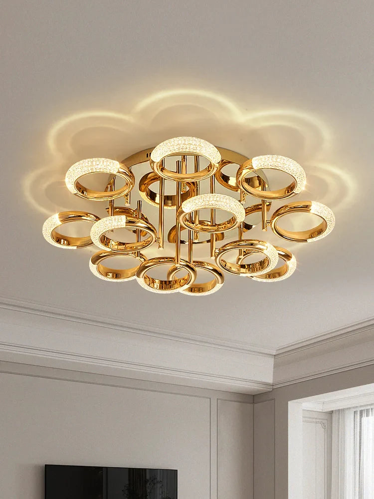 Afralia™ Circle Ring LED Ceiling Light - Modern Minimalist Luxury Acrylic Bedroom Lighting Fixtures