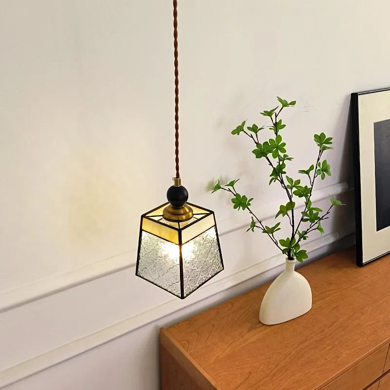 Afralia™ Clear Glass LED Pendant Light Adjustable Hanging Lamp for Dining Room
